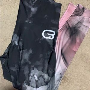 CycleBar tie dye onzie leggings